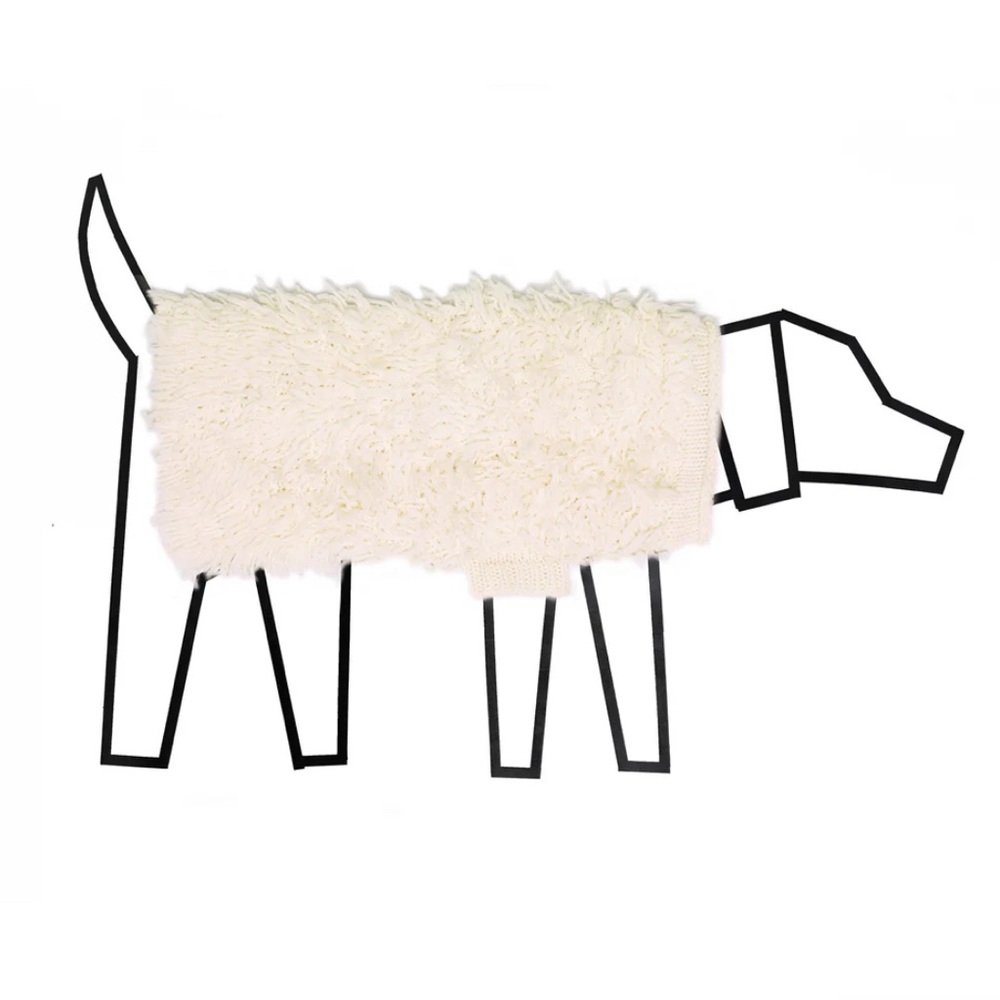 Ware of the Dog Small Hairy Hand Knit Dog Sweater NWT - Picture 4 of 15